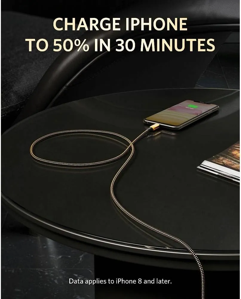 Anker PowerLine+ III 24K Gold USB-C to Lightning Cable A8843HB1