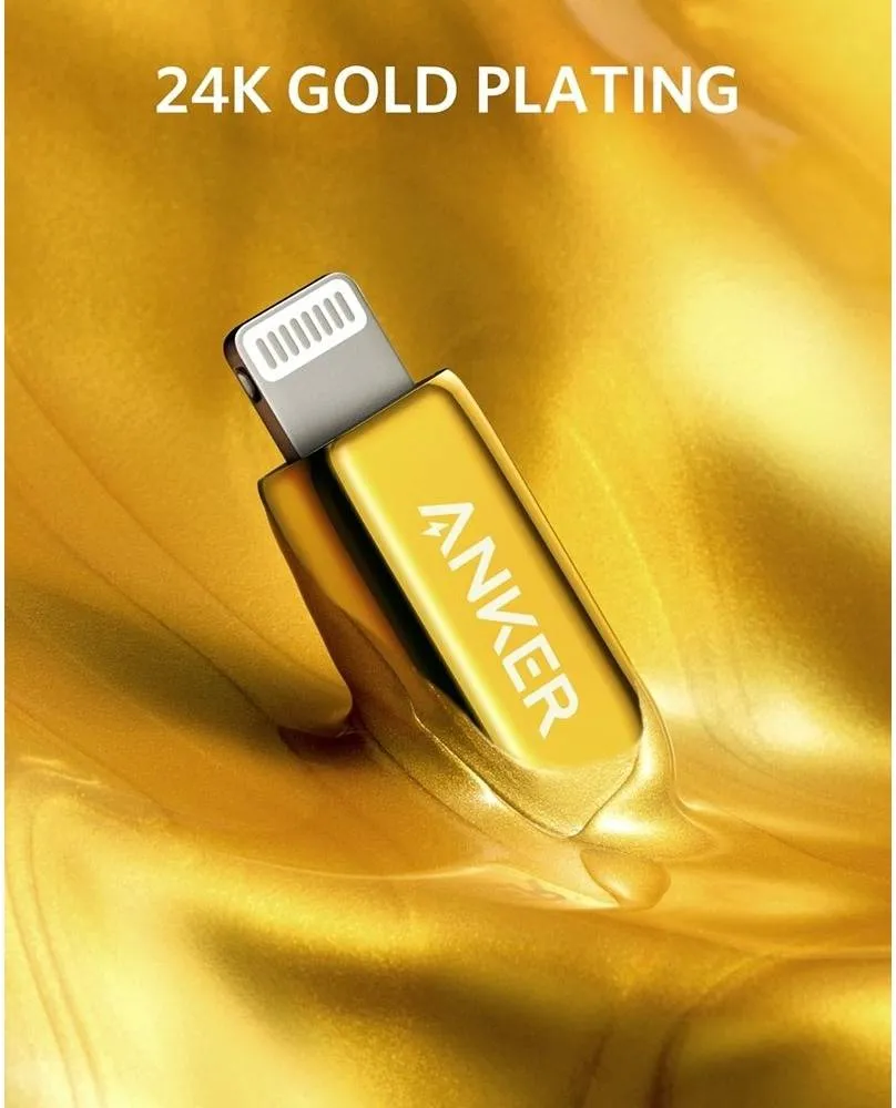 Anker PowerLine+ III 24K Gold USB-C to Lightning Cable A8843HB1