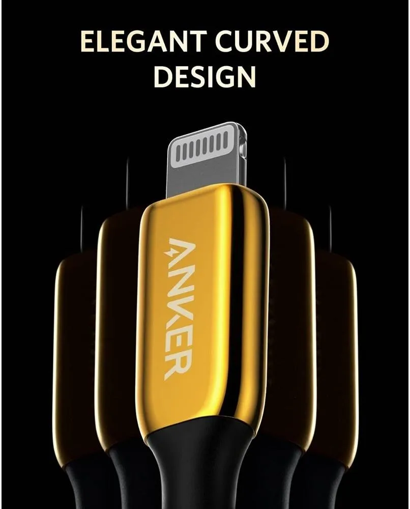Anker PowerLine+ III 24K Gold USB-C to Lightning Cable A8843HB1