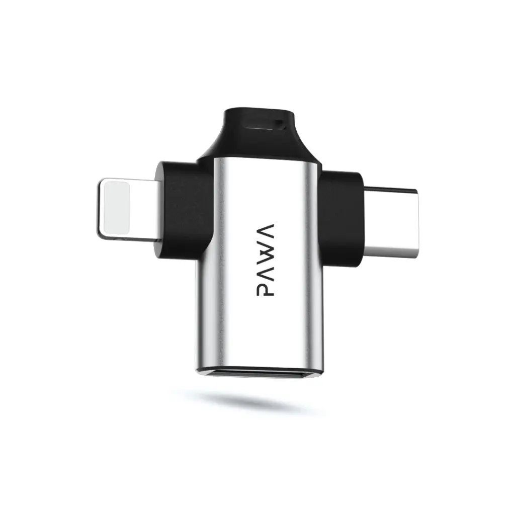 Pawa 3-in-1 OTG Adapter (Lightning and USB-C to USB 3.0) OTG31B30