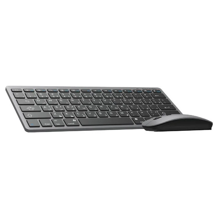 Porodo Slim Wireless Keyboard and Mouse Combo (English and Arabic) PD-BTKBMCO-GY