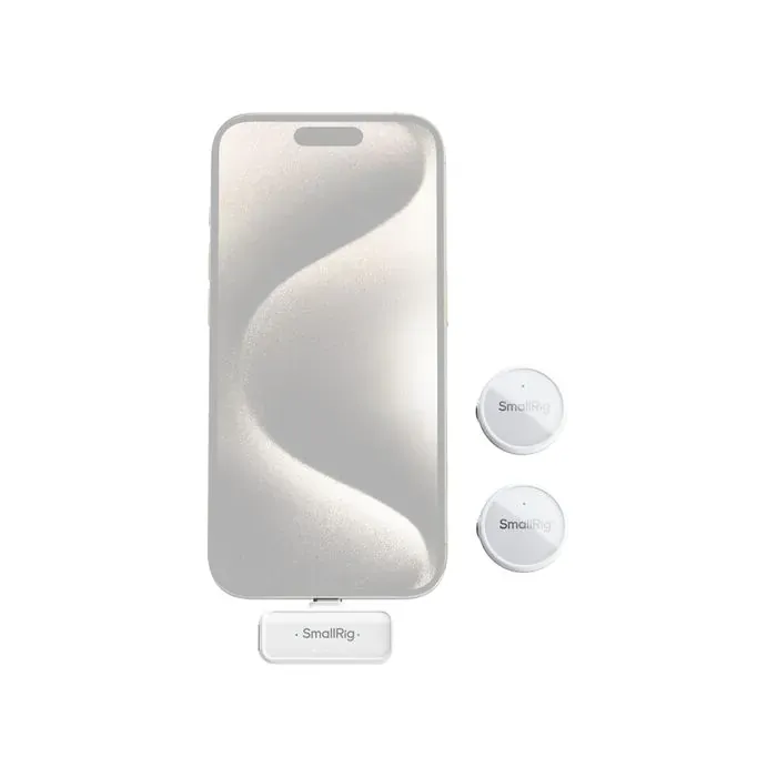 SmallRig S60 Wireless Microphone (White, USB-C) 4706